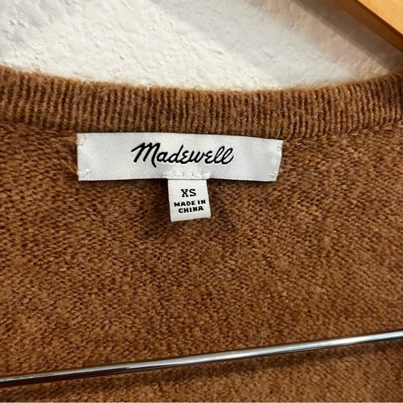 Madewell Kent Cardigan Sweater in Coziest Yarn in burnt orange brown size xsmall - Picture 4 of 8